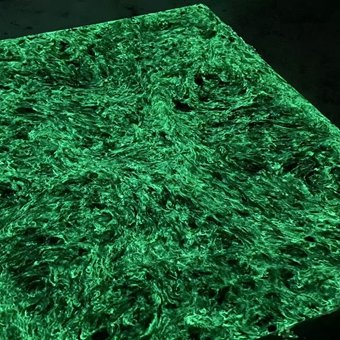 Glow carbon fiber sheet