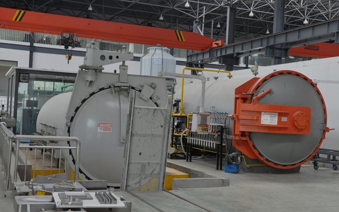 Autoclave machine for carbon fiber sheet