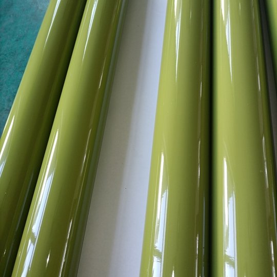 Roll wrapped fiberglass round tube