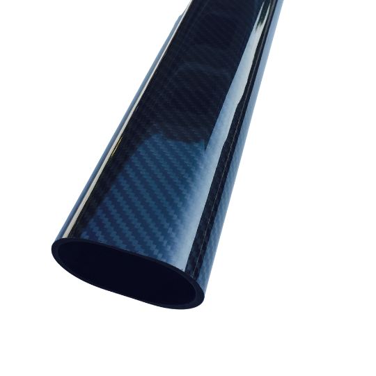Glossy carbon fiber oval tube