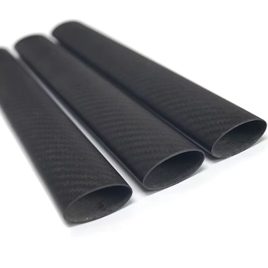 Matte carbon fiber oval tubes