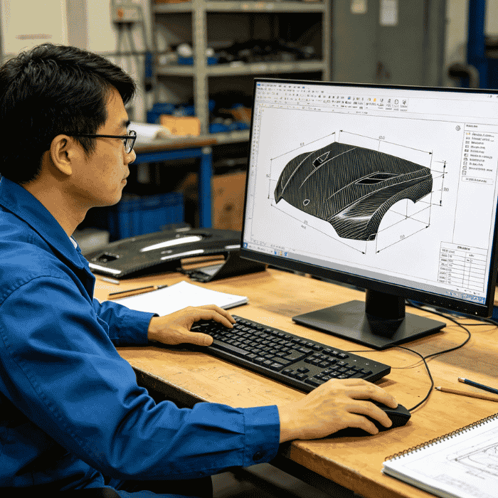 Carbon fiber parts engineering
